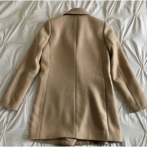 Banana Republic Double Breasted Coat Blazer Cream Gold Buttons Size XS - Picture 4 of 9